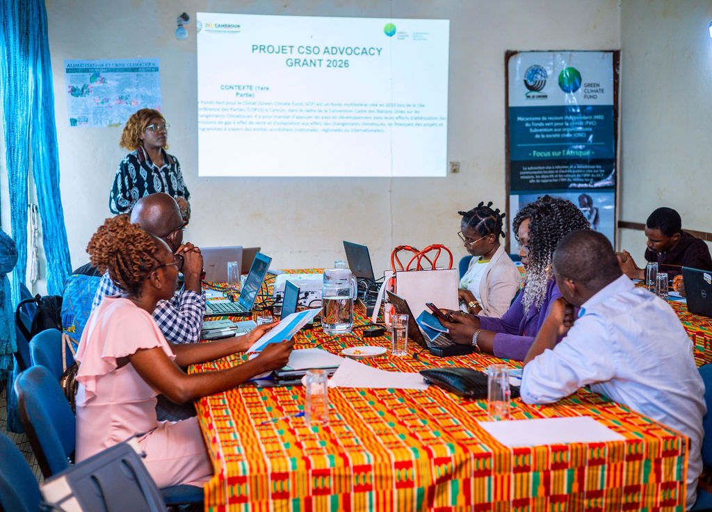 Participants à l'atelier national de JVE Cameroun sur le Mécanisme de recours indépendant du Fonds vert pour le climat, à Yaoundé